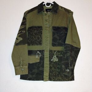Rails Olive Green Patchwork Camouflage Field Jacket